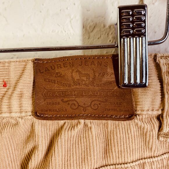LAUREN JEANS CO Ralph Lauren Jeans Pants Vintage Corduroy Tan Khaki Straight Leg - Picture 8 of 12